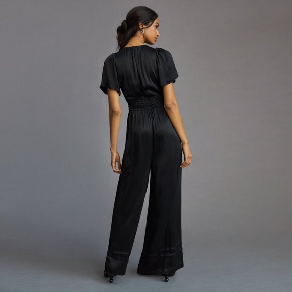Anthropologie Somerset Jumpsuit | Black |Size L - Picture 2 of 6